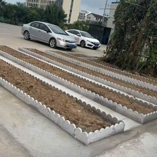 丹东 花边石、花围石、花园石安装效果