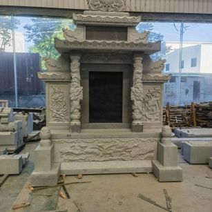 丹东 芝麻灰高档墓碑、土墓，一套也支持定做