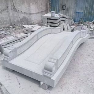 丹东 芝麻灰花岗岩园林景观 小石桥