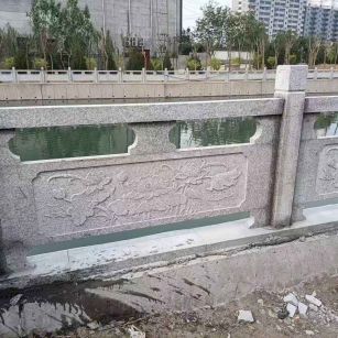 丹东 芙蓉白大花桥梁、河道，石材栏杆、围栏、护栏