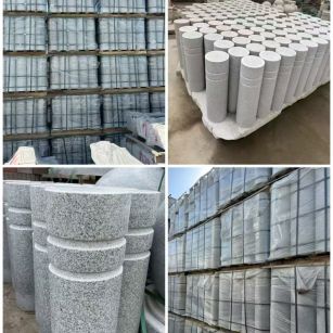 丹东 芝麻白花岗岩挡车柱、隔离柱多少钱