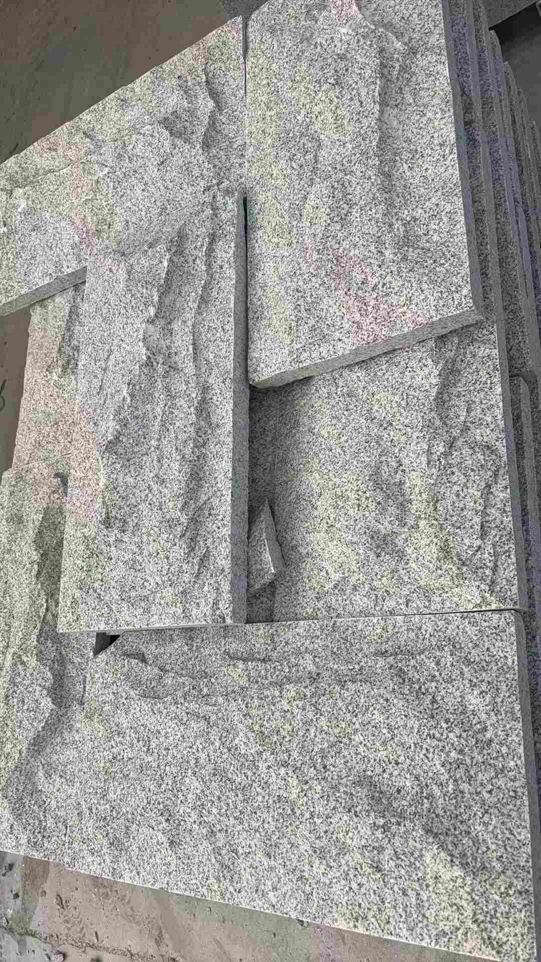 丹东 芝麻白自然面花岗岩成品板